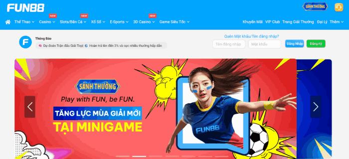 nhà cái mới Fun88